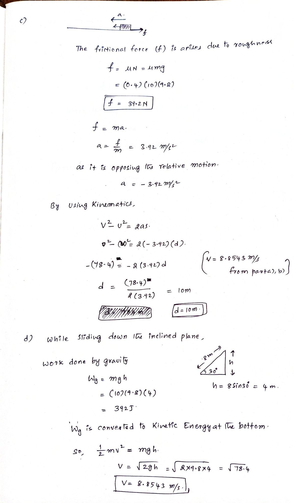 Physics homework question answer, step 2, image 1